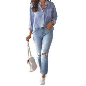 Loft Striped blue blouse